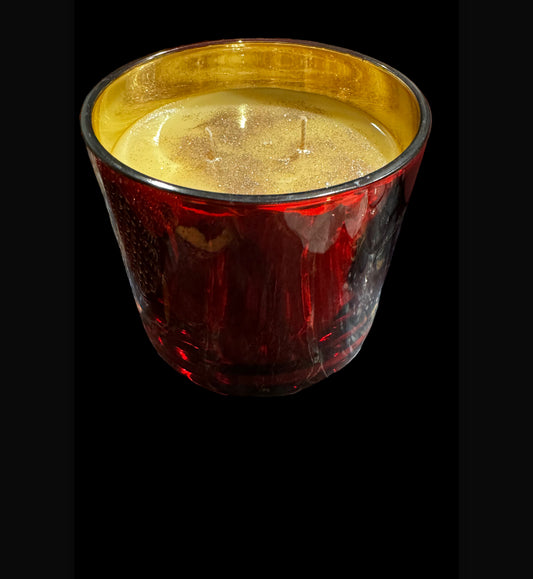 17 oz Ruby Red with Gold beautiful candles - Milena Los Angeles 